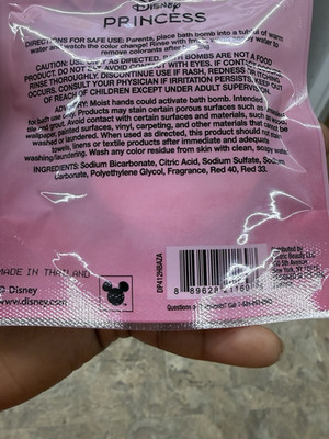 Disney Princess Sea Salt Scented Shell Shape Pink Bath Bomb 1.41 oz