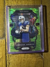 2023 Panini Prizm #PJ-AP Alec Pierce Premier Jerseys Neon Green Pulsar Colts