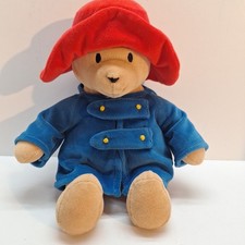 Paddington Bear Plush. 10 Inches Standing. Red Hat. Blue Coat. Eden Toys.