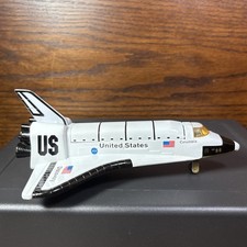 Playmaker Toys NASA US White Space Shuttle Diecast Pullback Rocket 7.5  Long W30