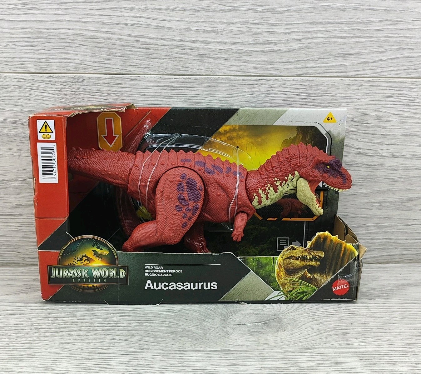 Jurassic World Rebirth Wild Roar Aucasaurus Dinosaur with Attack & Sound Mattel