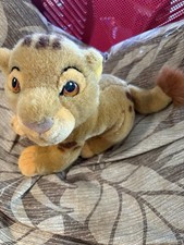 Vintage LION KING Plush SIMBA Cub 8" Disney Store Stuffed Animal Toy RARE