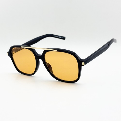 Saint Laurent SL 545 Sunglasses Black Frame Brown Lens Unisex 58-16-145