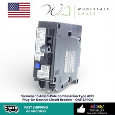 Siemens 15 Amp 1-Pole Combination Type AFCI Plug-On Neutral Circuit Breaker