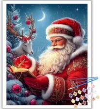 Christmas Paint by Numbers Kit for Adults Beginner-Santa Claus Adult Paint 16x20