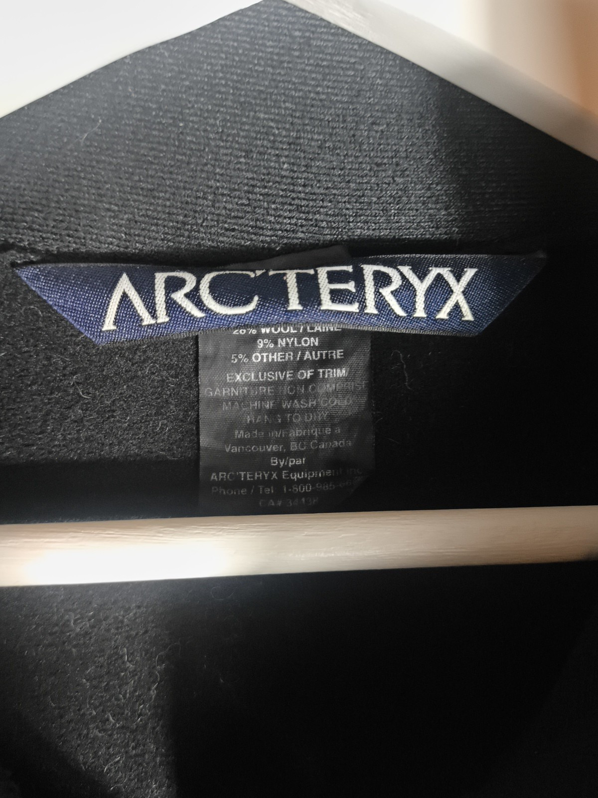 Giacca pile vintage Arc'teryx uomo grigio misto lana full zip taglia L Made In Canada