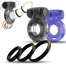 5Pcs Vibrating Cock Ring Sex Toys Penis Sleeve,Penis Rings Cock-ring Clitoral