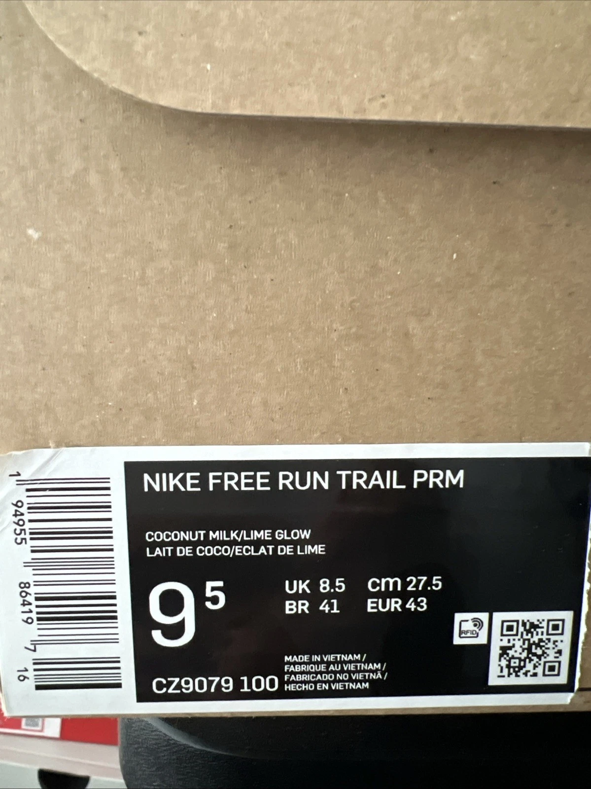 Men's Nike Free Run Trail PRM Pineapple Shoes CZ9079-100 s 9.5