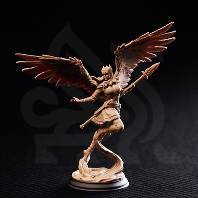D&D- Valkyrie Shieldmaiden Spear -TTRPG Model-Daughters of Death-DM Stash-32mm