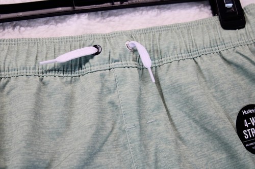 Hurley Boy's Youth 4-Way Stretch Swim Shorts - Light Green Medium M - Picture 3 of 8