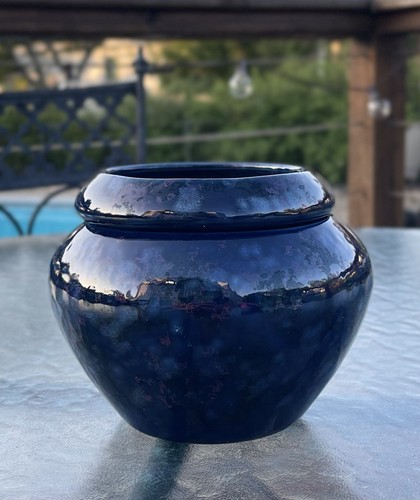 The Violet Pot 1997 African Violet Self Watering Ceramic Pot Blue Purple