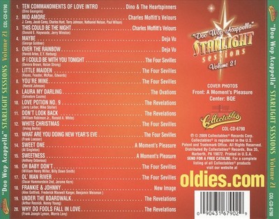 VARIOUS ARTISTS - DOO WOP ACAPPELLA STARLIGHT SESSIONS, VOL. 21 NEW CD