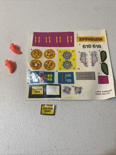 Muta-Bike Mutations 1989 TMNT Vintage UNUSED Stickers And Manual