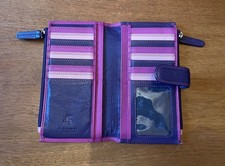 Visconti Bermuda real leather purse, excellent condition, purple and pink