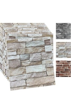 20PCS 3D Wall Panels Peel and Stick Foam 3D Rock Wallpaper, Faux Stone