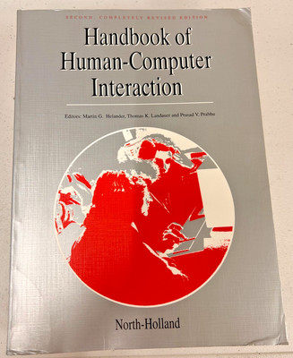 Handbook of Human-Computer Interaction by Helander SC 2nd Ed 1997 North Holland