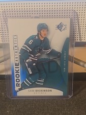 Upper Deck 2025-26 SP Rookie Authentics Sam Dickinson Blue Sharks #125