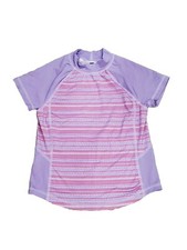 REI Girls Purple Coral Orange Swim Rashguard Atheltic Shirt Top Shirt L 10-12