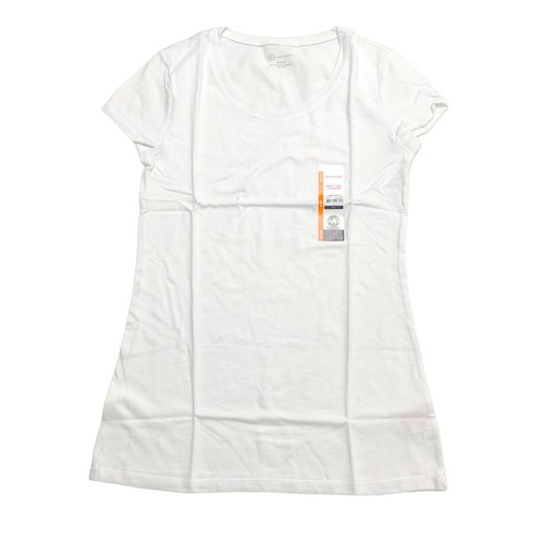 No Boundaries kurzärmeliges Damen-T-Shirt Größe M 7-9 halbarm weiß