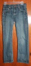BAILEY'S POINT Boys Sz 14 VINTAGE STRAIGHT JEANS adjust. waist; 26" inseam EUC