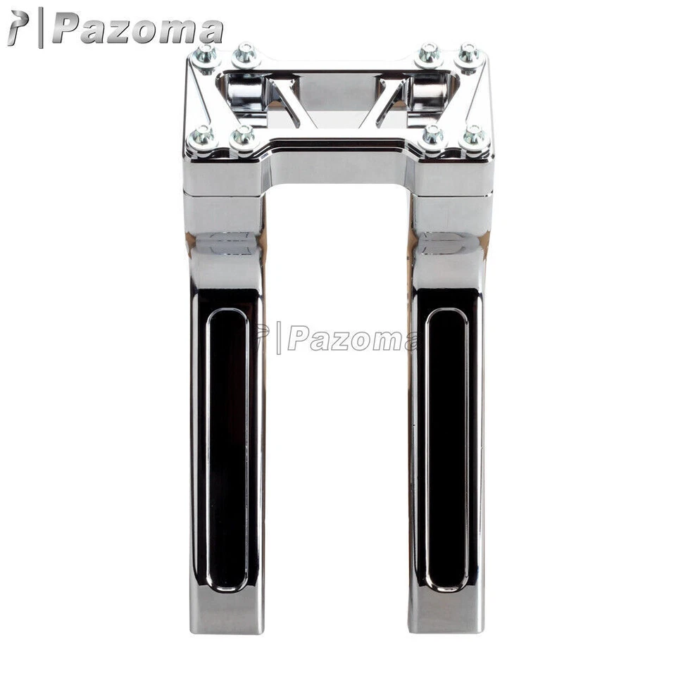 Elevadores de manillar con abrazadera de tracción trasera de elevación de 4" a 14" para Harley Sportster Dyna Softail Foto 4 de 4