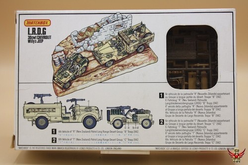 Matchbox - 1/76 - PK-173 - LRDG 30 cwt Chevrolet & Willy's Jeep - RARE - Imagen 2 de 2