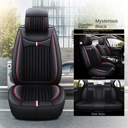For Chevrolet Car Seat Cover Full Leather Ice Silk Car 5 Seats Universal Set Fit - Bild 7 von 28