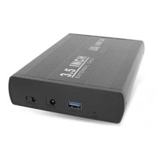 USB 3.0 Enclosure Case For 3.5 In HDD Hard Disk Drive External Box w Power