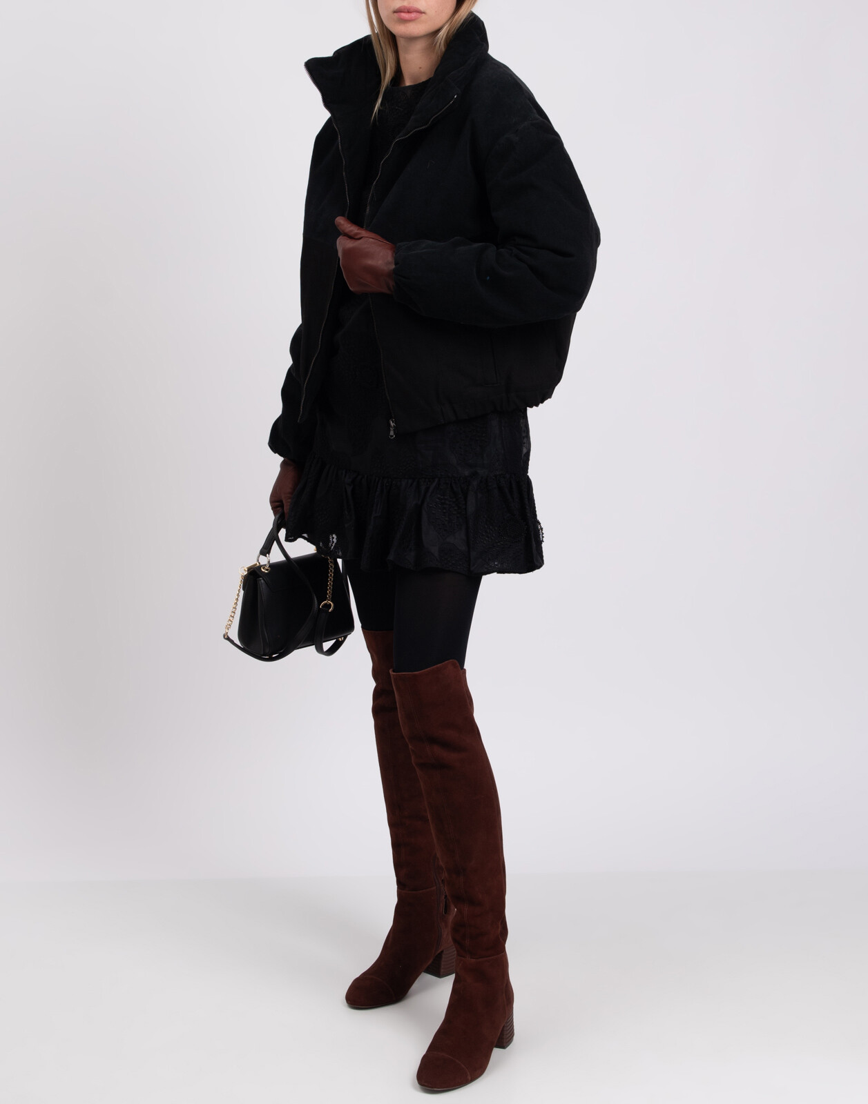 ALTRA Giacca in velluto a coste e denim RRP € 215 8 taglia L imbottita full zip collo a imbuto