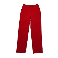 Vintage 90s Wrangler Women  s High Rise Red Corduroy Straight Leg Pants - size 24