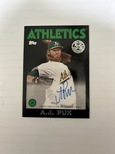 2021 Topps - 1986 Topps Baseball Autographs Black #86A-AP A.J. Puk 136/199