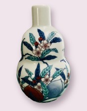 Imaizumi Imaemon Nishiki peach gourd Vase made in Japan Living National Treasure