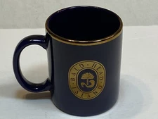 Bald Head Island Mug North Carolina Ceramic Coffee Cup Blue Gold Linya Headwind