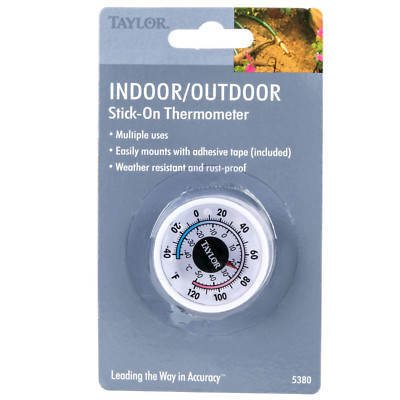 Taylor 5380N 1 3/4'' Mini Stick on Indoor Outdoor Dial Thermometer