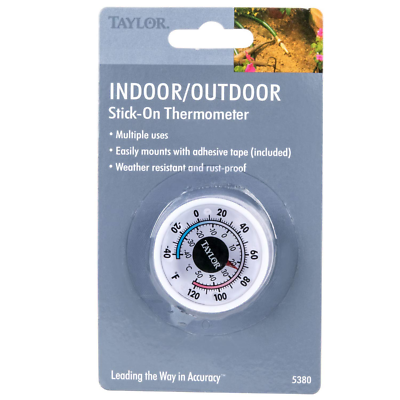 #ad Taylor 5380N 1 3 4quot; Mini Stick on Indoor Outdoor Dial Thermometer $10.93