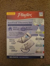 Playtex SureFeed Discovery Mix Match Nipples Bottles Gift Set New