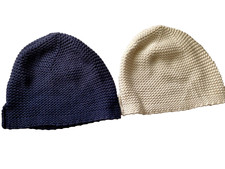 Baby Gap Boy Girl Cable Knit Ivory Cream OR Navy Blue Hat Size 18-24 Months