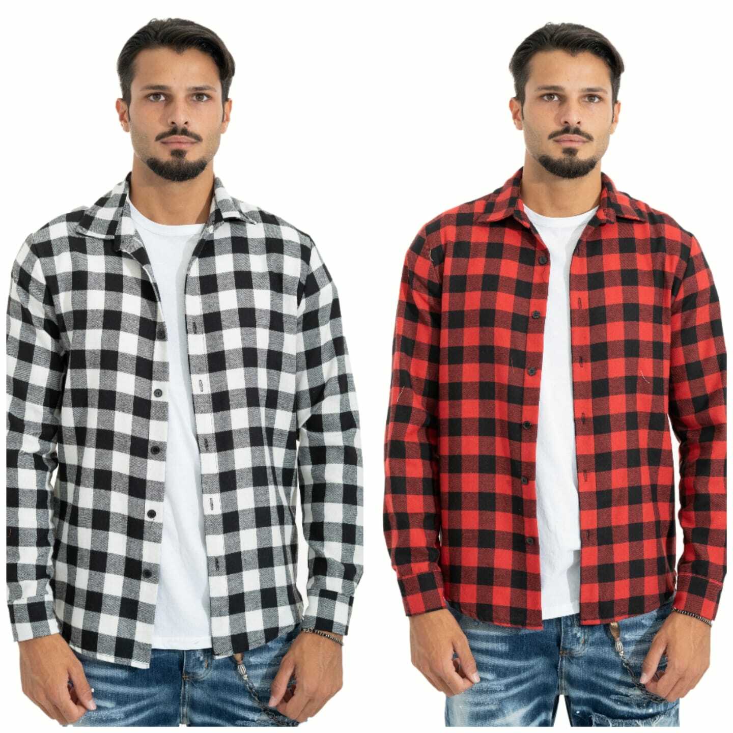 camicia a scacchi uomo