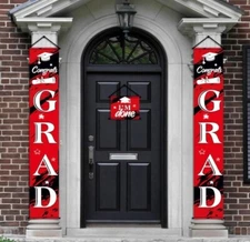 3 Pieces Graduation Banner Decorations, Congrats Grad I'm Done Hanging Door Sign