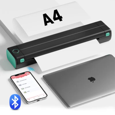 Phomemo M08F Bluetooth Portable Thermal Printer Support A4 Thermal Paper LOT - Image 1 of 4