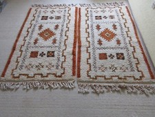 1 von 2 Stück Berber-Teppich, Marokkanischer Teppich, 90 x 160 cm, Vintage