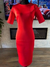 FASHION NOVA RED DRESS MIDI HOLIDAY KIM KARDASHIAN SIZE SMALL 2-4