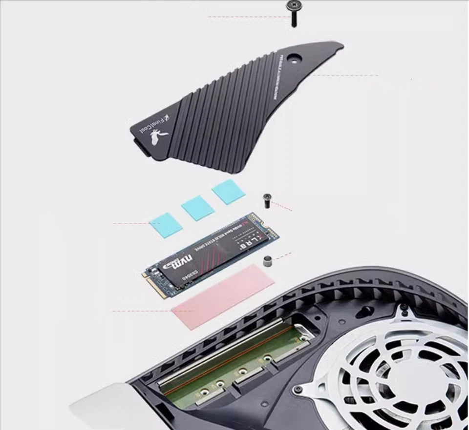 PS5 Special customization M.2 2280 nvme PCI-E SSD Cooling Heat sink fin Aluminum - Image 4 of 4