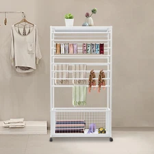 Ribbon Modern Holder Organizer Rack Large Capacity Ribbon Stand Organizer White