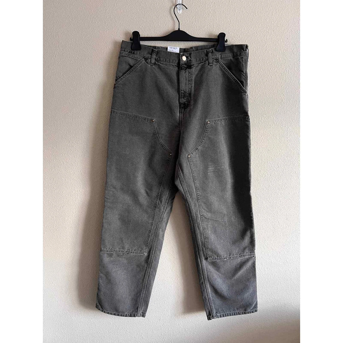 Carhartt WIP Dearborn Double Knee Pants Size 36x32 Faded Black