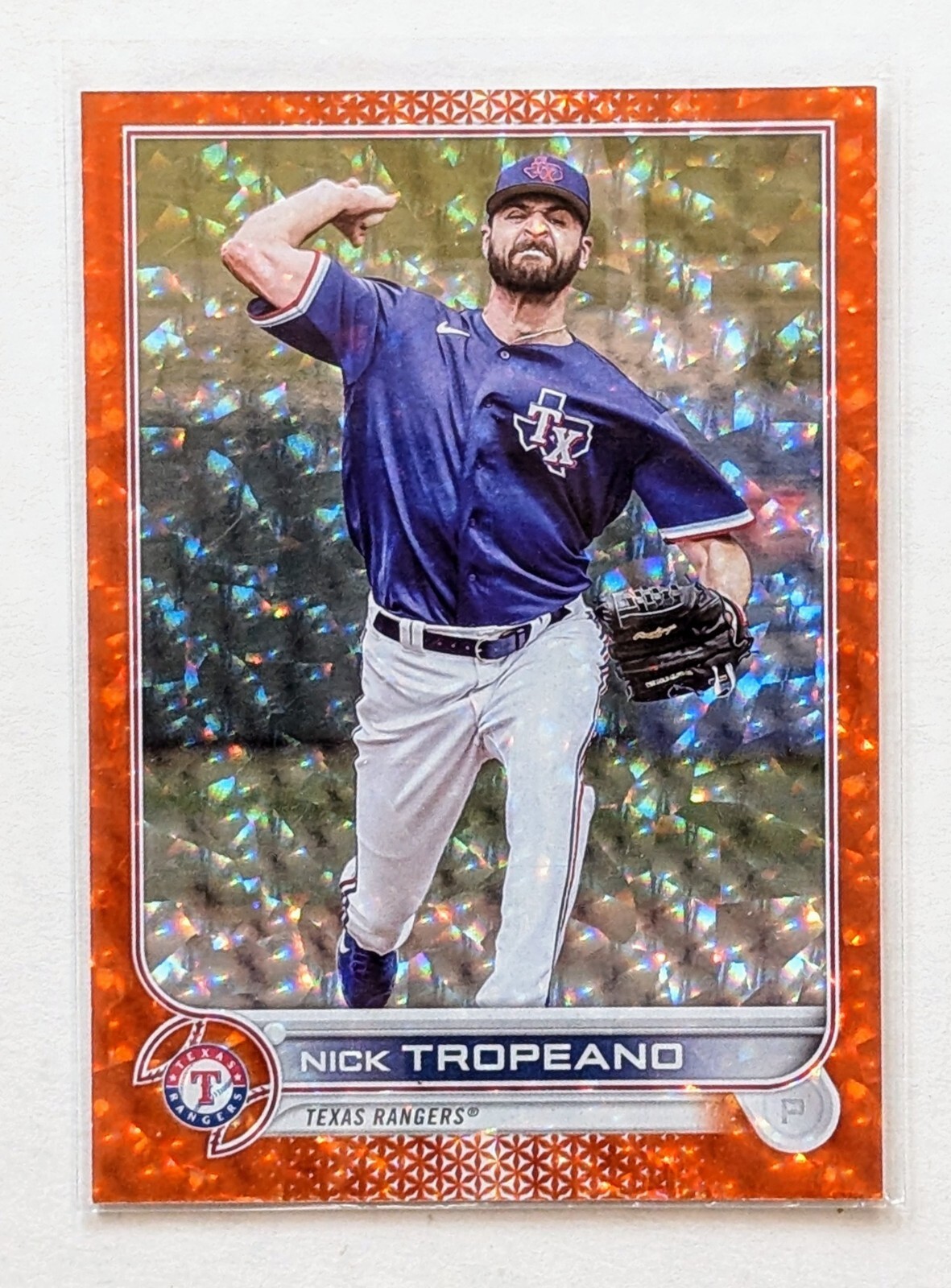 2022 Topps Update Nick Tropeano Orange Foilboard /299 #US285 Texas Rangers