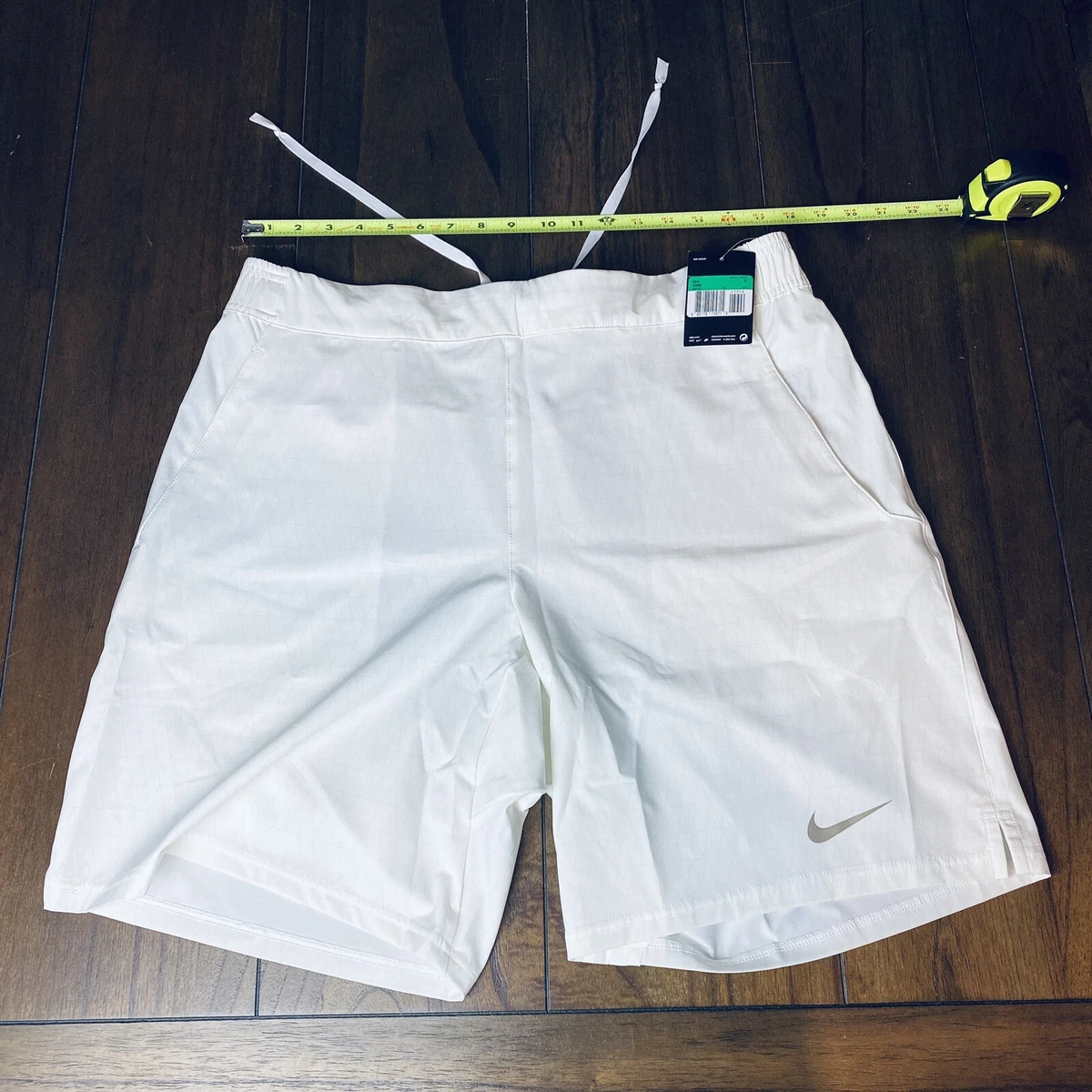 NWT Nike Men's Dri-Fit White Tennis Shorts - Standard Fit Size XL