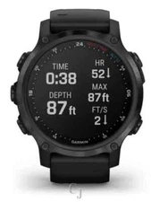 GARMIN DESCENT MK2S CARBON GRAY DLC W/ BLACK SILICONE BAND 010-02403-03