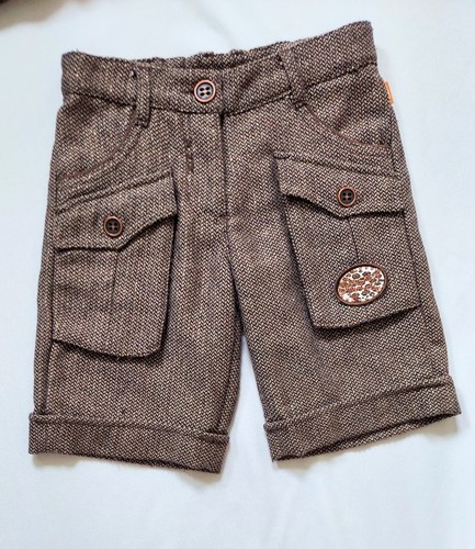 PJE Reload Girls Size 6X Soft Brown Gold Tweed Padded Blazer Bermuda Shorts Set - Picture 7 of 12