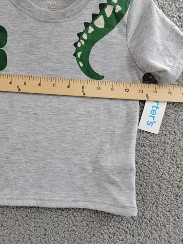 Carter's Alligator Print Loose Fit Pajama Top Baby Boys' 3T Gray/Green Pullover - 第 6/16 張圖片